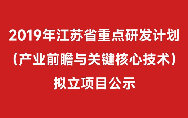 我司承担省级产业前瞻与关键核心计划-竞争项目获立项文件公示