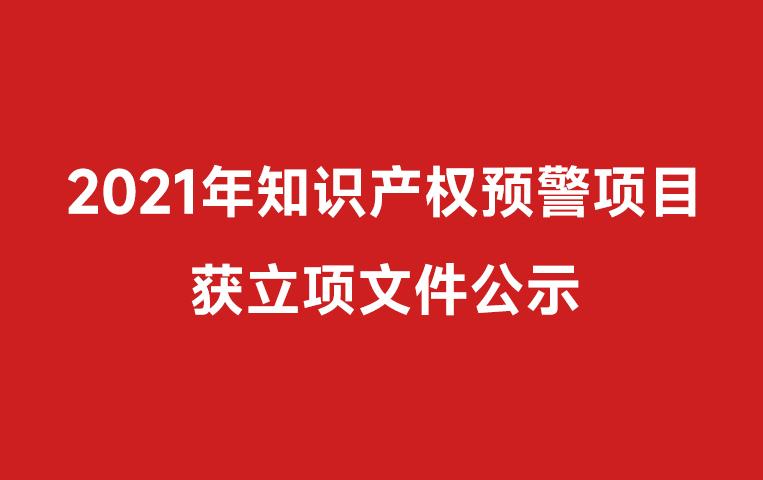 我司承担的无锡市 2021年知识产权预警项目获立项文件公示